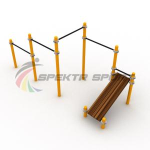 Купить Каскад турников со скамьей для пресса Воркаут SP WRK-12_76mm в Котласе 